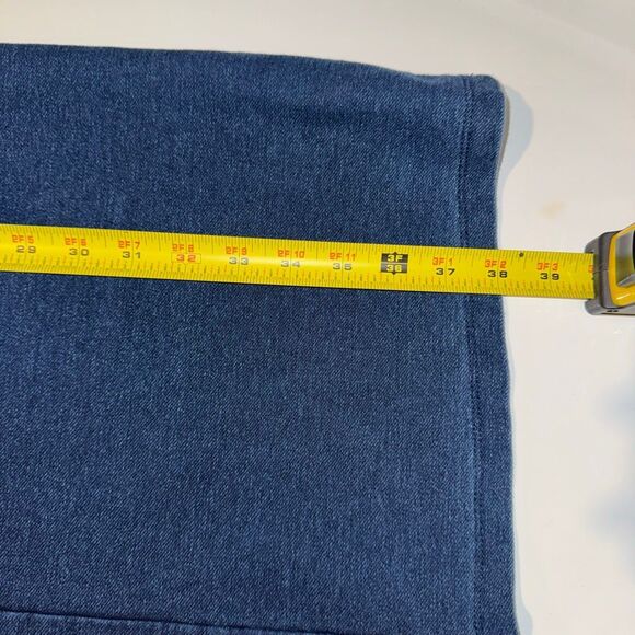 Boden Hannah Denim Blue Knit Shift Dress with Pockets Size 10 - Picture 13 of 14